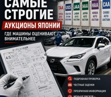 Самые строгие аукционы Японии: где машины оценивают внимательнее