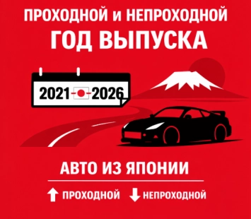 Проходной и непроходной год выпуска авто из Японии в 2026 году